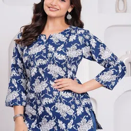 Fashion2wear Floral Printed V-Neck Kurti-picture-21