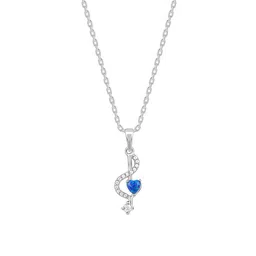 GIVA Rhodium-Plated Contemporary Pendants with Chains image 2