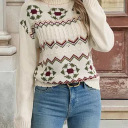StyleCast Women Fair Isle Printed Pullover-picture-34