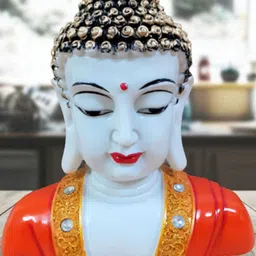 Afterstitch Orange Buddha Idol Statue Showpiece-picture-29