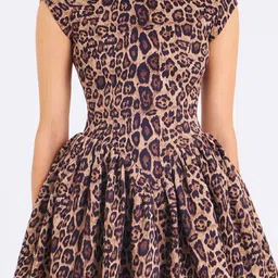 LULU & SKY Leopard Skin Print Cap Sleeves Fit & Flare Mini Dress-picture-26