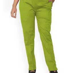SRISARAS Women Mid-Rise Cotton Regular Trousers-image-86