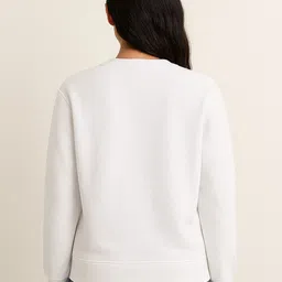 Anikmart Typography Printed Round Neck Long Sleeves Organic Cotton Pullover Sweatshirt image 3