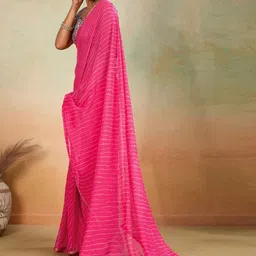 all about you Leheriya Pure Chiffon Saree image 3