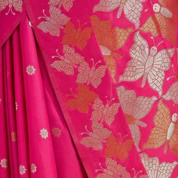 canibani Women Embllished Jacquard Silk Banarasi Saree image 4