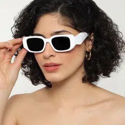 PELLE LUXUR Unisex Rectangle Sunglasses with UV Protected Lens PLSG9012 image 1