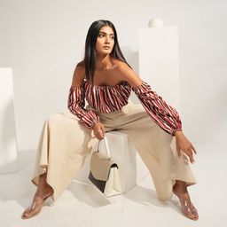 Aamili Women Striped Top & Trouser Co-Ord Set-picture-20