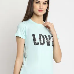 Dreambe Women Typography Printed T-shirt image 3