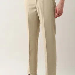 Arrow New York Men Slim Fit Classic Pleated Chinos image 4