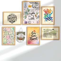 Myntra Elegant Homes Beige & White 6 and more Piece Synthetic Wood Other Wall Paintings-picture-22