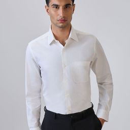 Raymond Contemporary Fit Pure Cotton Semicutaway Collar Formal Shirt-picture-35