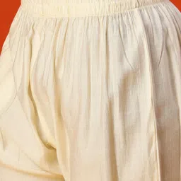 V-Mart Women Ethnic Motifs Embroidered Regular Thread Work Pure Cotton Kurta with Trousers & With Dupatta image 5