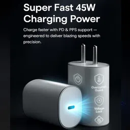 Hespa 45 W Supercharge 3 A Wall Charger for Mobile image 4
