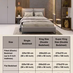 Myntra Elegant Homes White & Yellow Printed 300 TC King Bedsheet Set 2.50 m x 2.25 m image 2