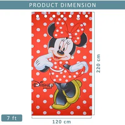 Aura Red & White 4 Pieces Quirky Long Door Curtains image 5