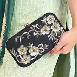 Anouk Embroidered Embellished Box Clutch-picture-37