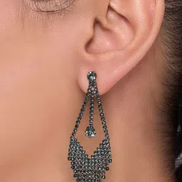 Forever Glam by Pantaloons Geometric Drop Earrings image 2