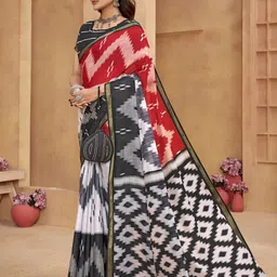 all about you Geometric Woven Design Saree With Unstiched Blouse image 2