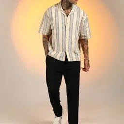 Campus Sutra Men Comfort Multi Stripes Opaque Striped Casual Shirt-image-87