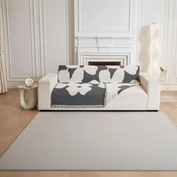 HOMETHREADS Grey Embroidered Sofa Cover-picture-40