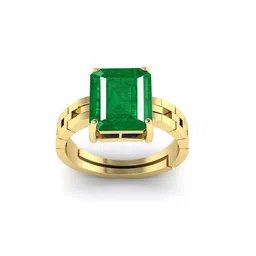 RRVGEM 12.00 KT Natural Emerald Ring-image-2
