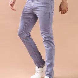 V-Mart Men Slim Fit Low-Rise Light Fade Cotton Denim Jeans image 3