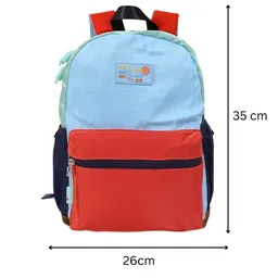 YK Kids Colourblocked Backpack with Contrast Zip Detailing image 2