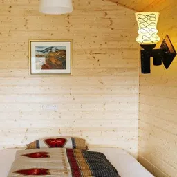 SOMIL Black & White Printed Glass Cylinder Shaped Wall Lamp image 2