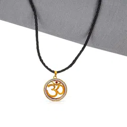 Utkarsh Gold-Plated Circular Pendants with Chains image 5