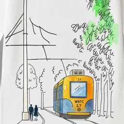 SMARTEEZ Men Floral Printed Flared Sleeves Thread Work Kurta image 4