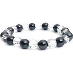 VIBESLE Unisex Black & Transparent Elasticated Bracelet-picture-35