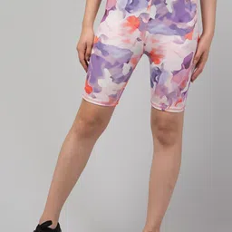 Apraa & Parma Women Printed Skinny Fit High-Rise Cycling Sports Shorts-picture-47