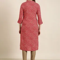 SHOWOFFFF Women Chevron Printed Kurta image 5