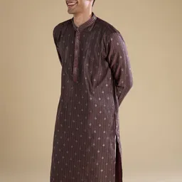 KALKI Fashion Men Ethnic Motifs Printed Regular Kurta with Trousers image 4