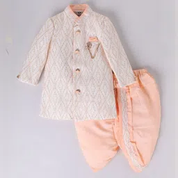 Little Collars Boys Embroidered Mandarin Collar Sherwani Set image 3