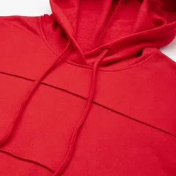 theRebelinme Women Cotton Plus Size A-Line Hooded Midi Dress image 3