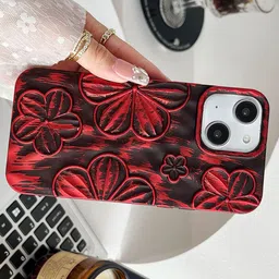 Luxury Kase Floral Printed iPhone 15 Plus Back Case Mobile Accessories image 4