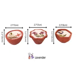 Natriel 3-Pcs White & Brown Tea Light Scented Candles - Lavender image 4