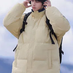 HERE&NOW Men Colourblocked Lightweight Puffer Jacket image 4