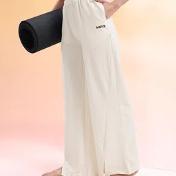 HRX by Hrithik Roshan Women Wide-Leg Yoga Track Pants with Front Slits-picture-13