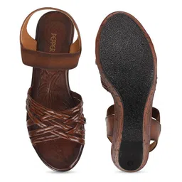 PEPPER Leather Wedge Sandals image 5