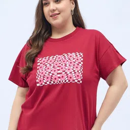 DressBerry Curve Women Floral T-shirt-image-70