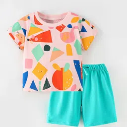 Xsole Boys Printed Round Neck T-Shirt With Shorts-picture-35