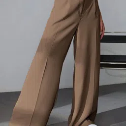 FNOCKS Women Comfort Wide-Leg High-Rise Pleated Trousers-picture-35
