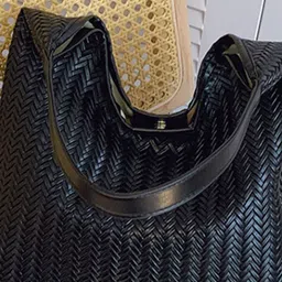 LULU & SKY Striped PU Structured Hobo Bag with Tasselled image 5