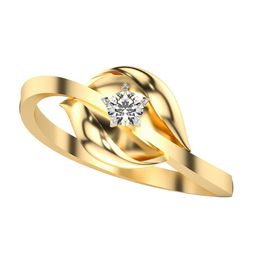 VALANOVA Women 18 Kt 925 Sterling Silver Lab Grown 0.11 CT Diamond Ring 1.92 gm-picture-11