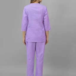 Anouk Rustic Mandarin Collar Pure Cotton Top With Trouser image 3