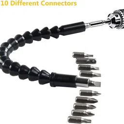 flemigo Flexible Shaft Connecting Holder & Screwdriver Nutdriver Set Standard Screwdriver Set Of 12 image 2