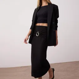 Trendyol Self Design Straight Pencil Skirt image 3