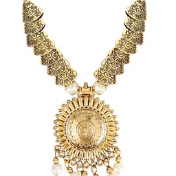SUNHARI Gold-Plated Pearls Beaded Jewellery Set image 2